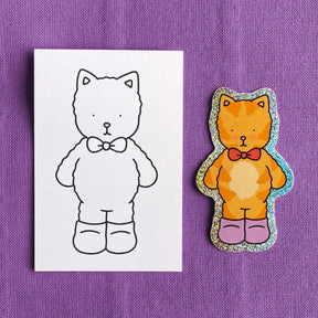 Sticker Glitter Dr. Parmesan + Cartão Informativo