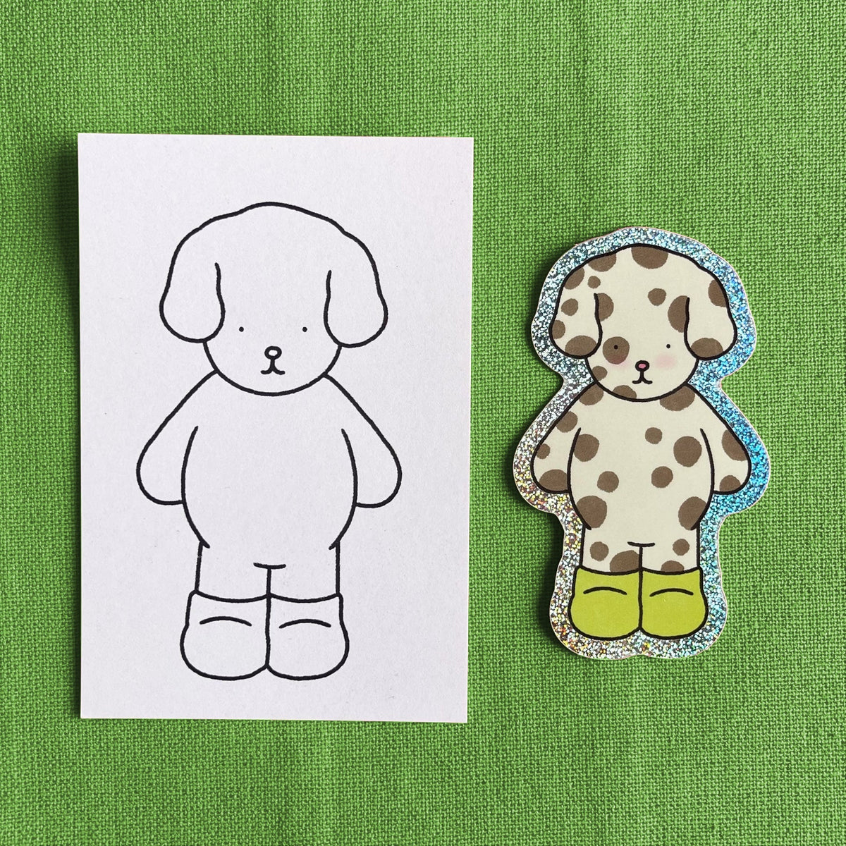 Sticker Glitter Kickflip + Cartão Informativo