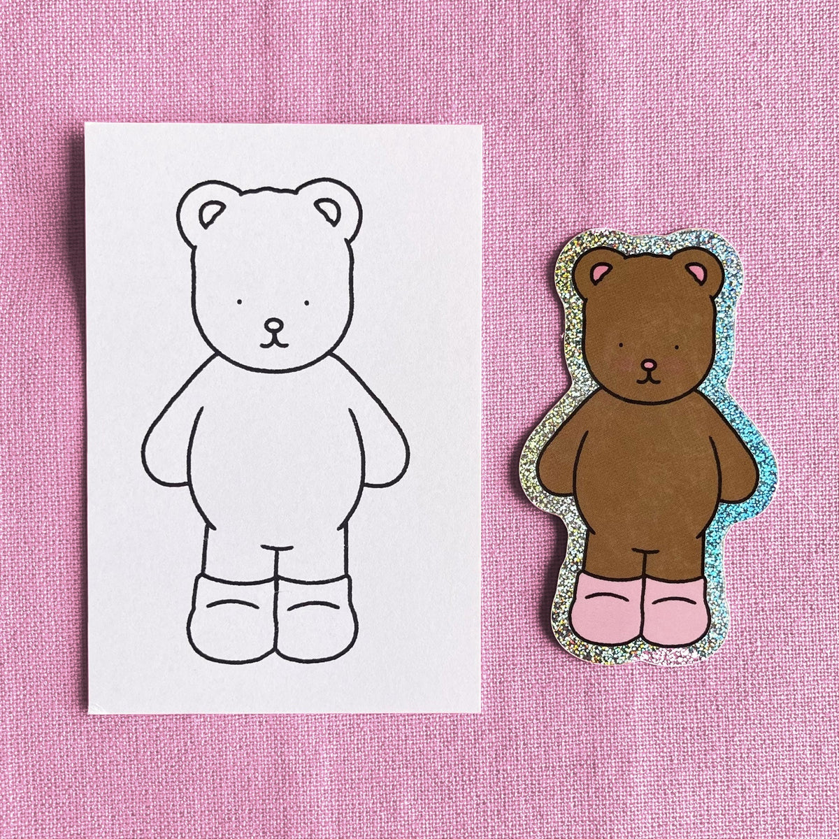 Sticker Glitter Pierre + Cartão Informativo